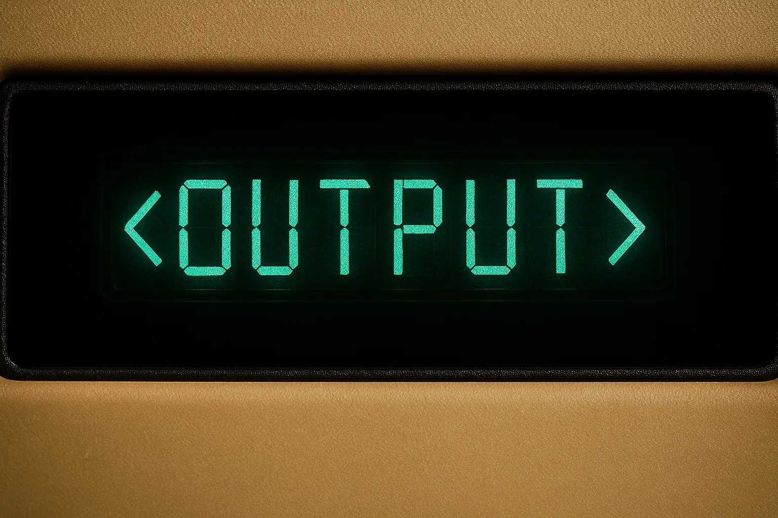 A calculator with the HTML <output> tag shown on the display